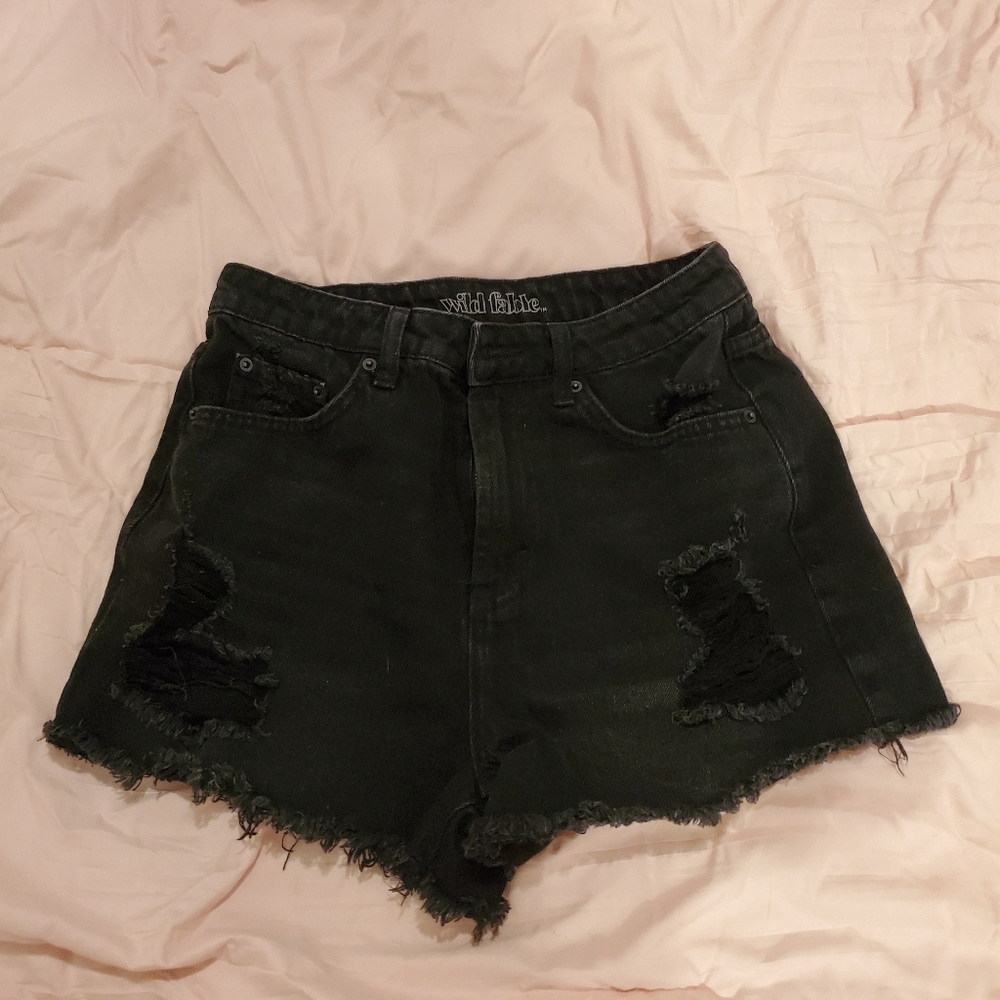 High Rise Denim Shorts
